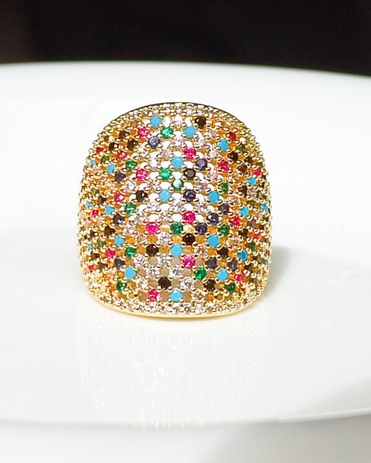 Anillo Orquídea de Colores brillantes