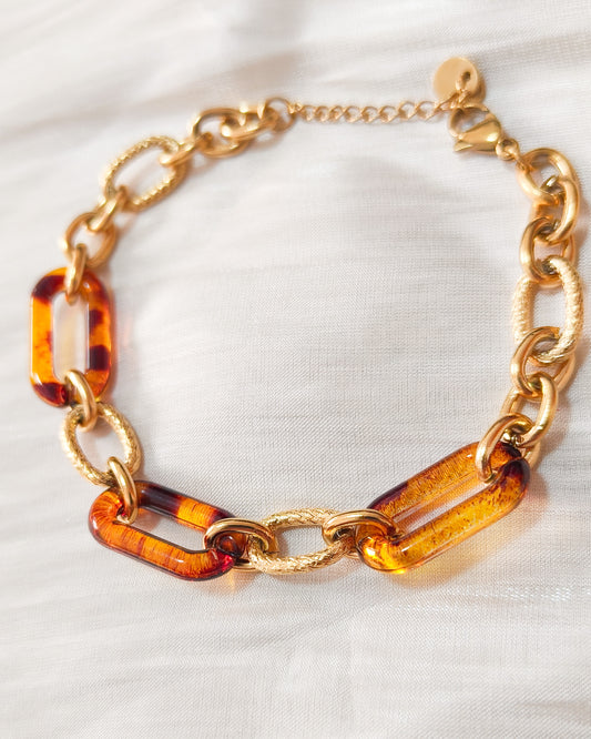 Pulsera Enlace Miel (eslabones)