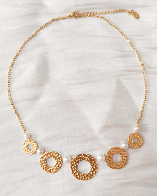 Collar Círculos y Perlas