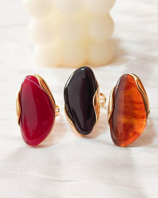 Anillo Aurora ( efecto piedra) ajustable