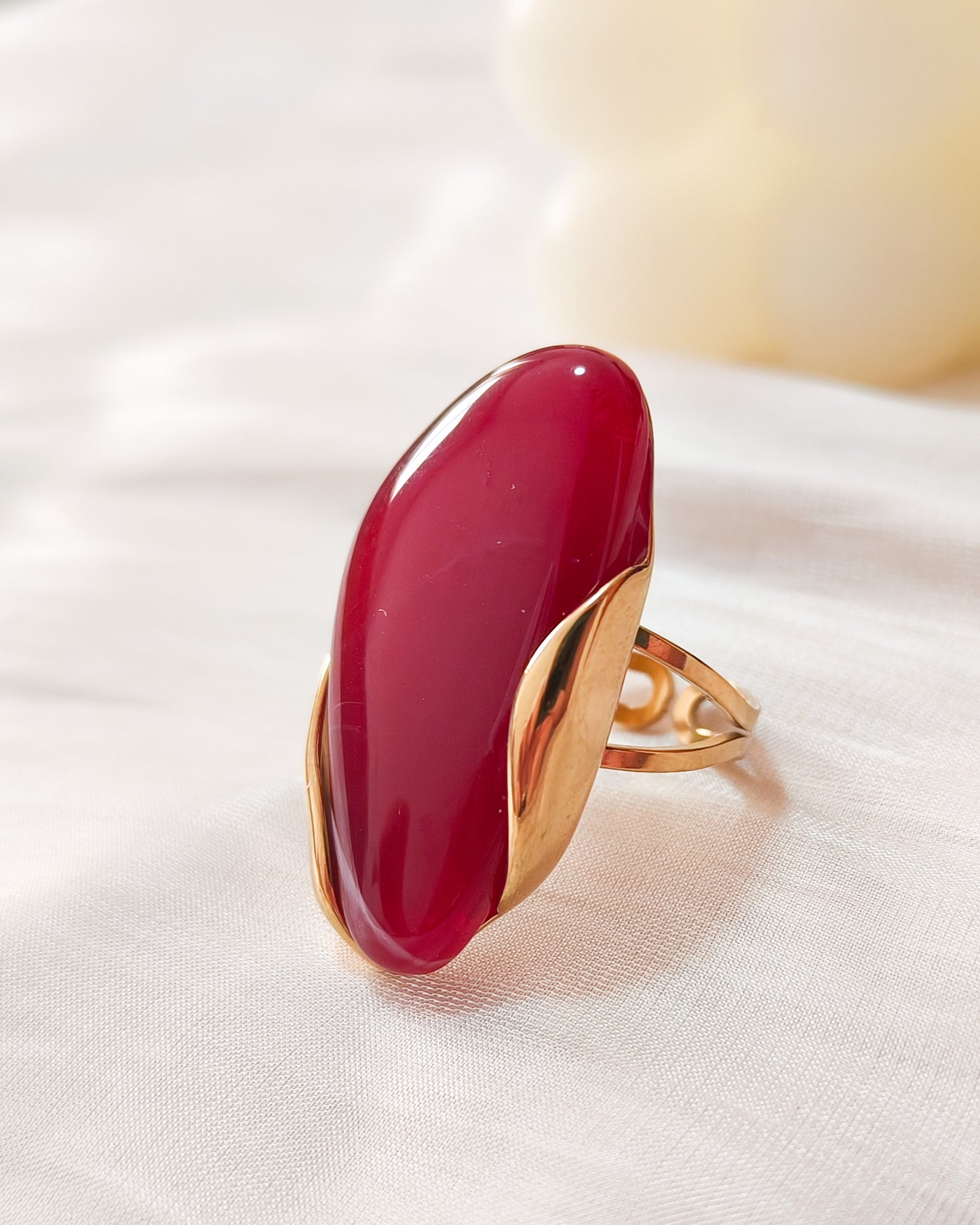 Anillo Aurora ( efecto piedra) ajustable