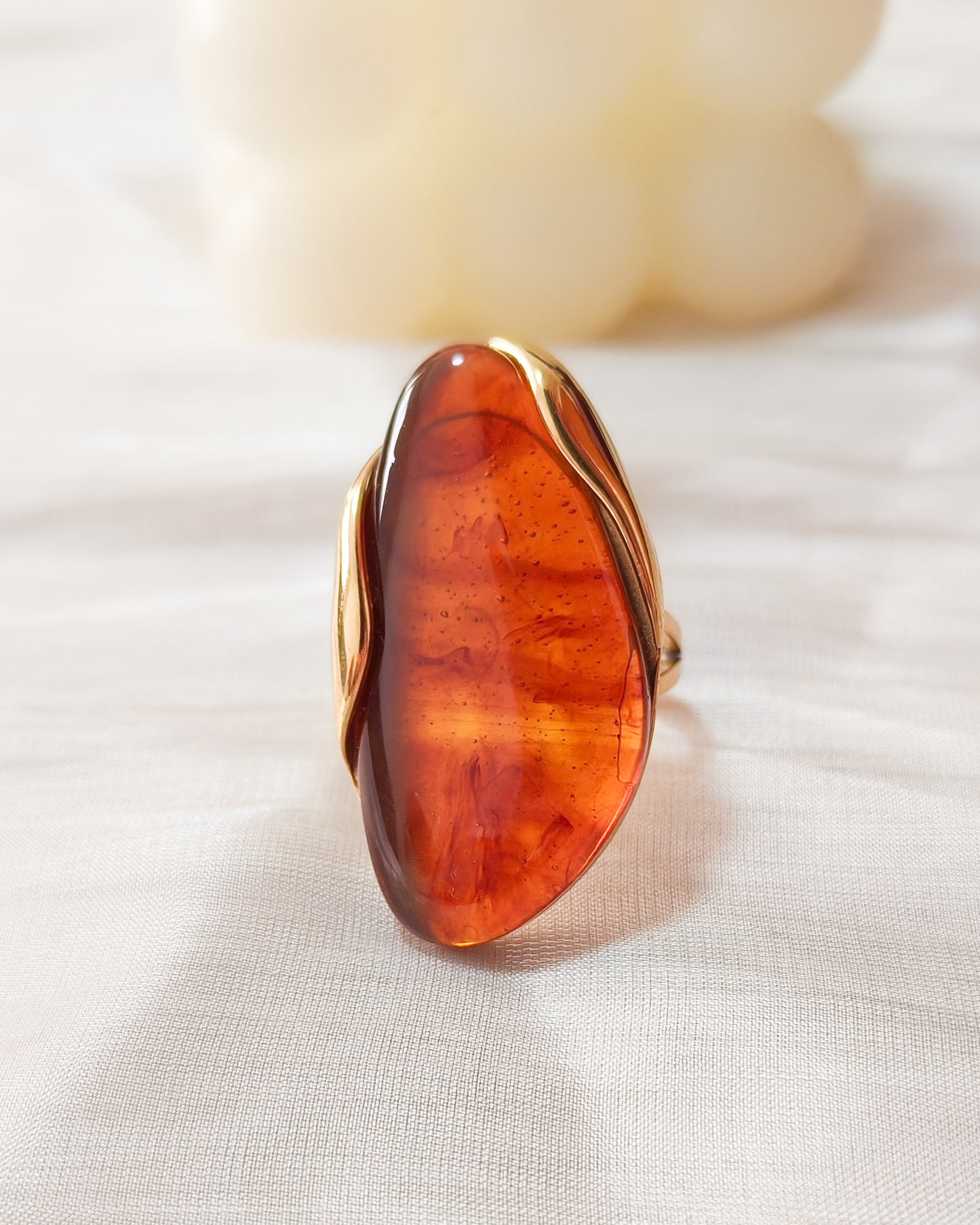 Anillo Aurora ( efecto piedra) ajustable