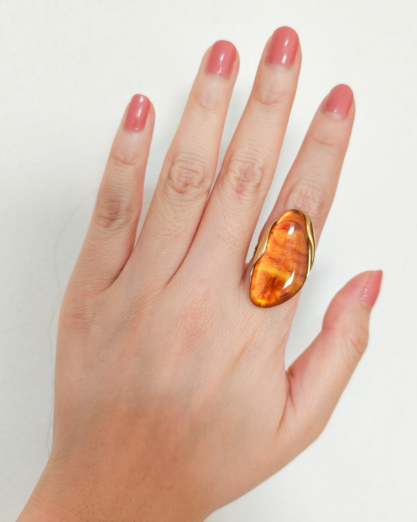 Anillo Aurora ( efecto piedra) ajustable