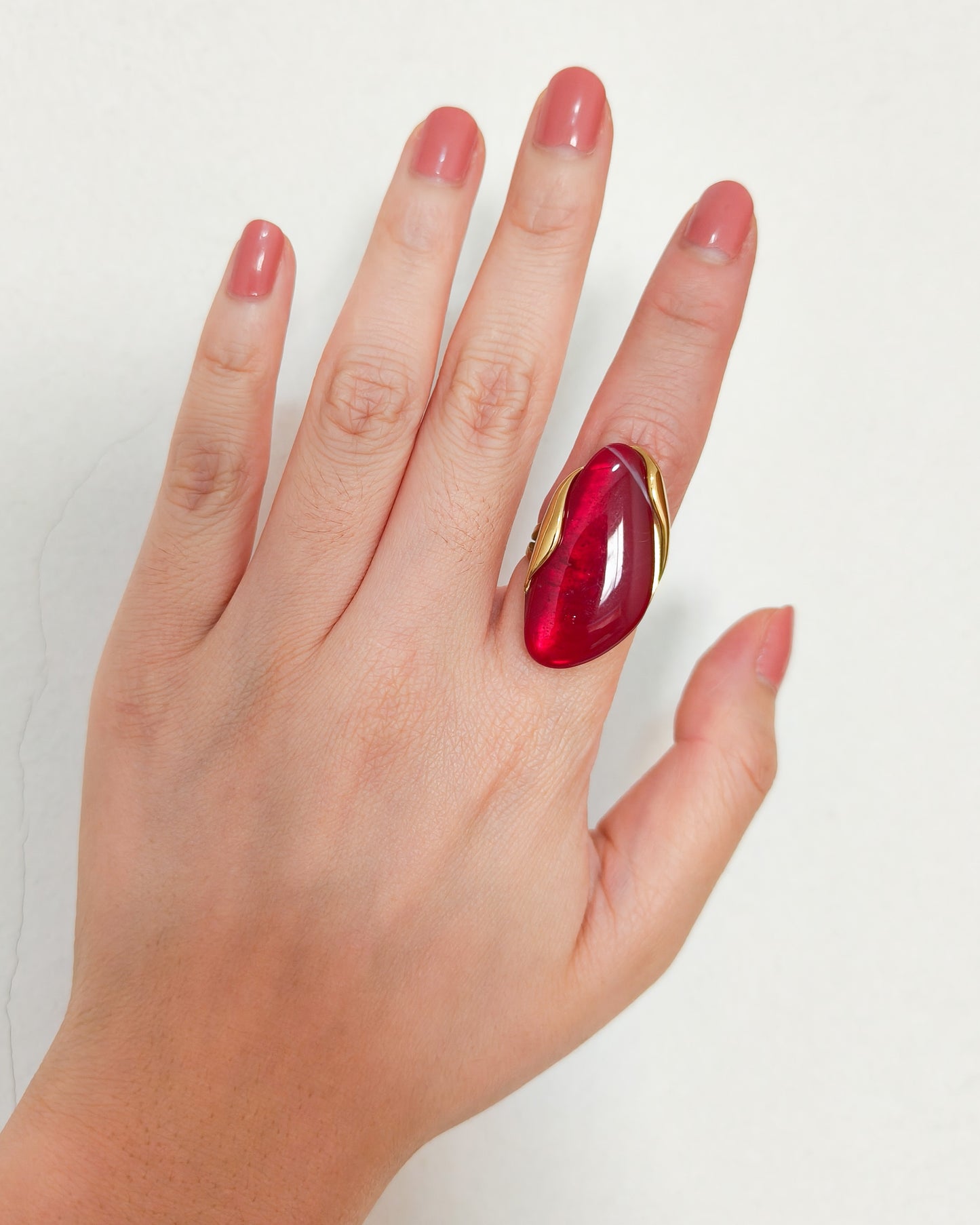 Anillo Aurora ( efecto piedra) ajustable