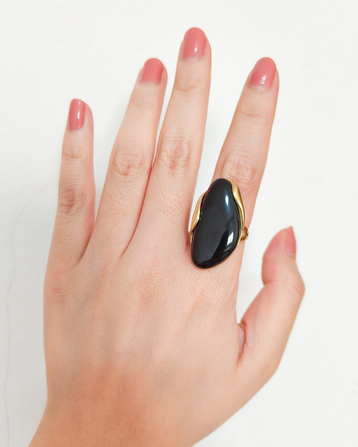 Anillo Aurora ( efecto piedra) ajustable