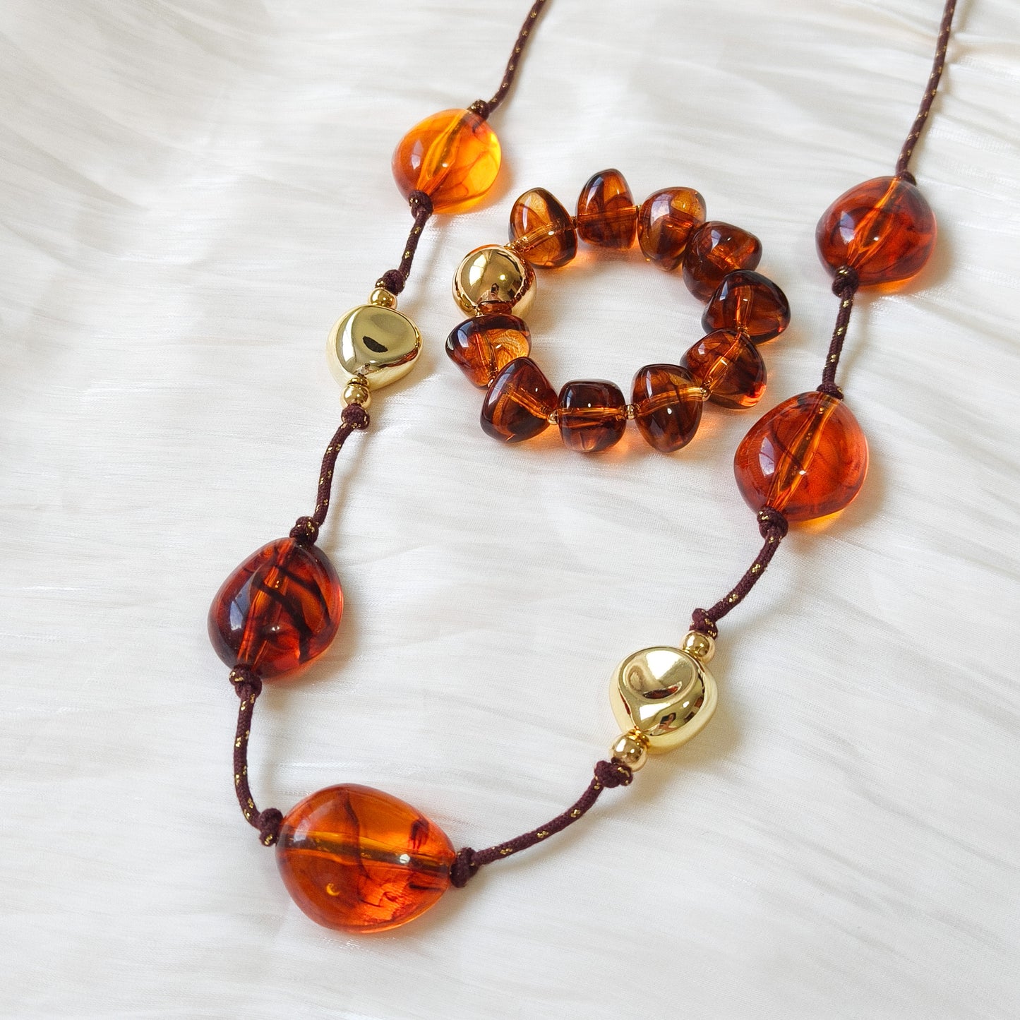 Pulsera Malena Maramelo Miel (lleva bola) (2 colores)