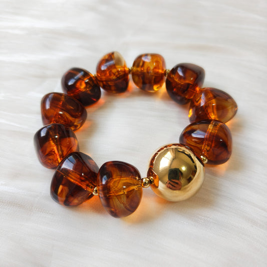 Pulsera Malena Maramelo Miel (lleva bola) (2 colores)