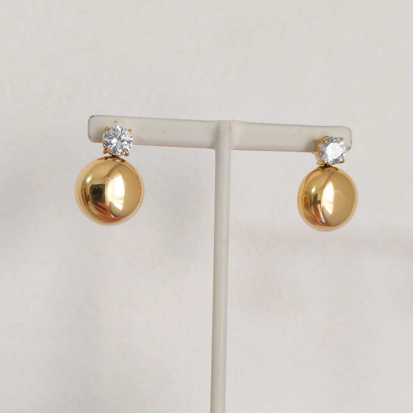 Pendientes  Luna Espejo París Acero Inoxidable