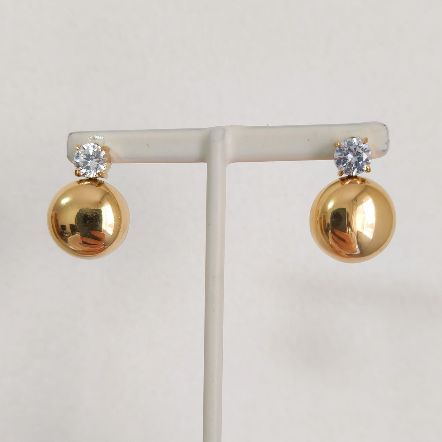 Pendientes  Luna Espejo París Acero Inoxidable