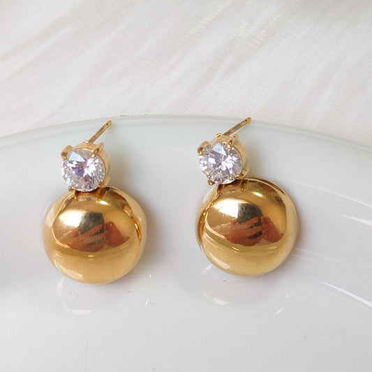 Pendientes  Luna Espejo París Acero Inoxidable