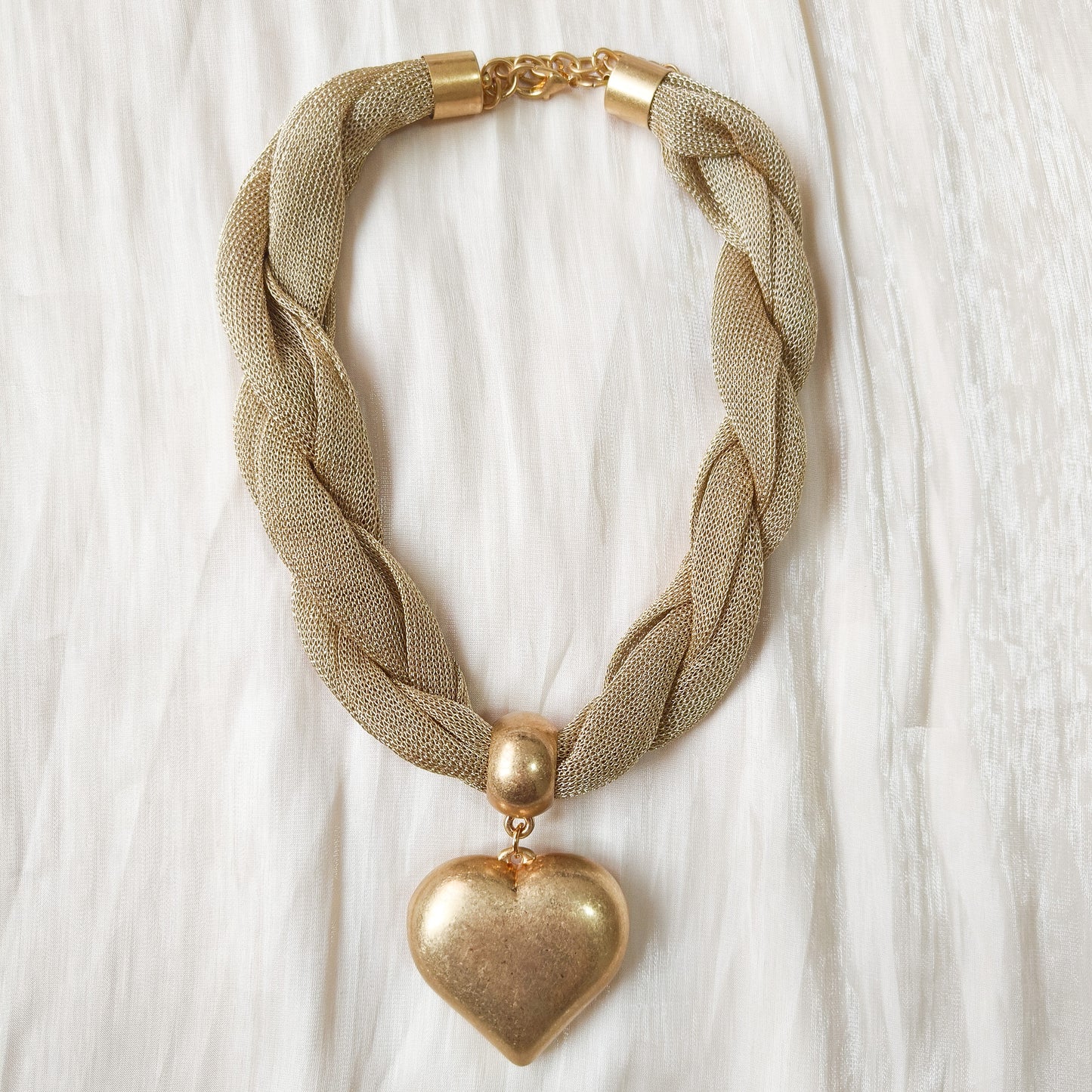 Collar Valentina Trenzado con corazón