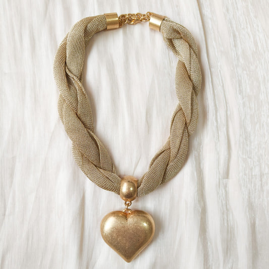 Collar Valentina Trenzado con corazón