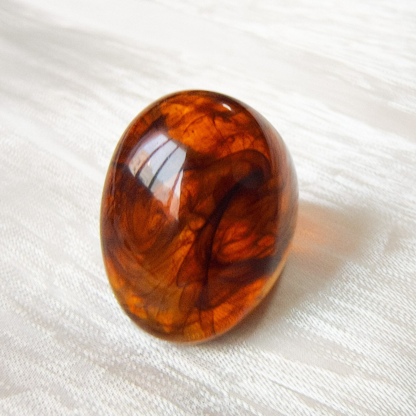 Anillo Atena Miel (modelo grande, talla 18-19)