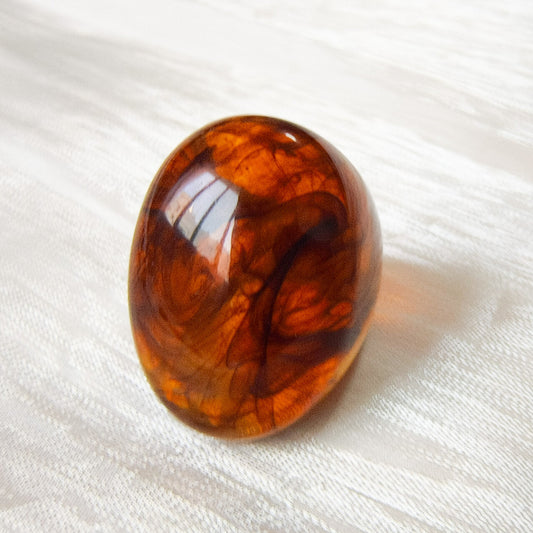 Anillo Atena Miel (modelo grande, talla 18-19)