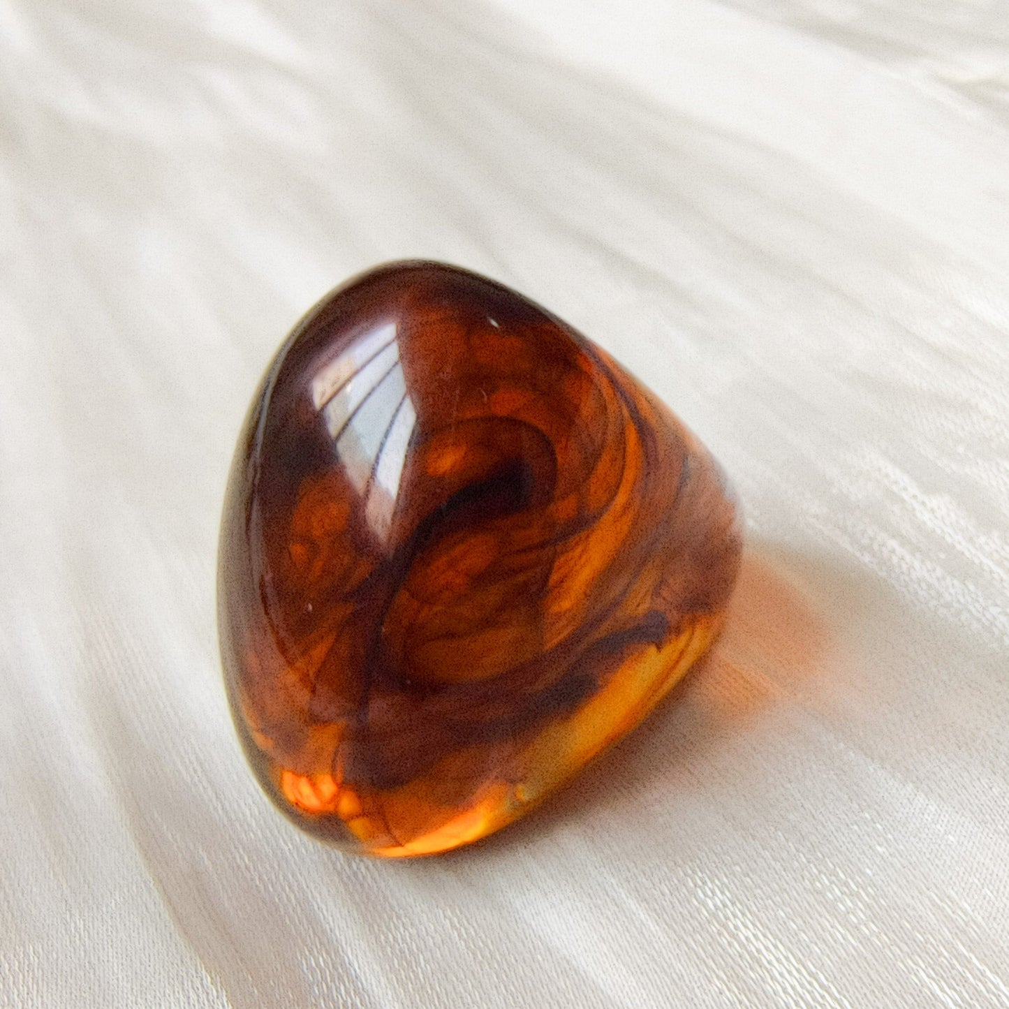 Anillo Atena Miel (modelo grande, talla 18-19)