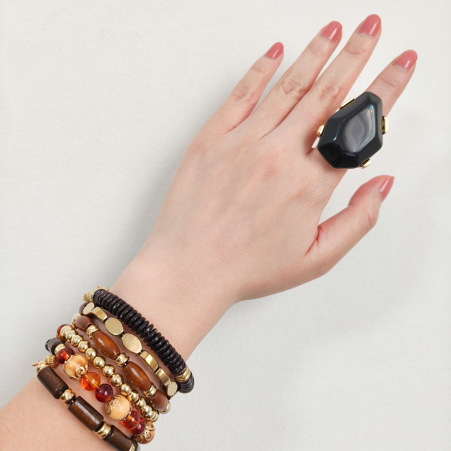 Anillo Luana Terra (modelo grande, ajustable , talla 18-20)