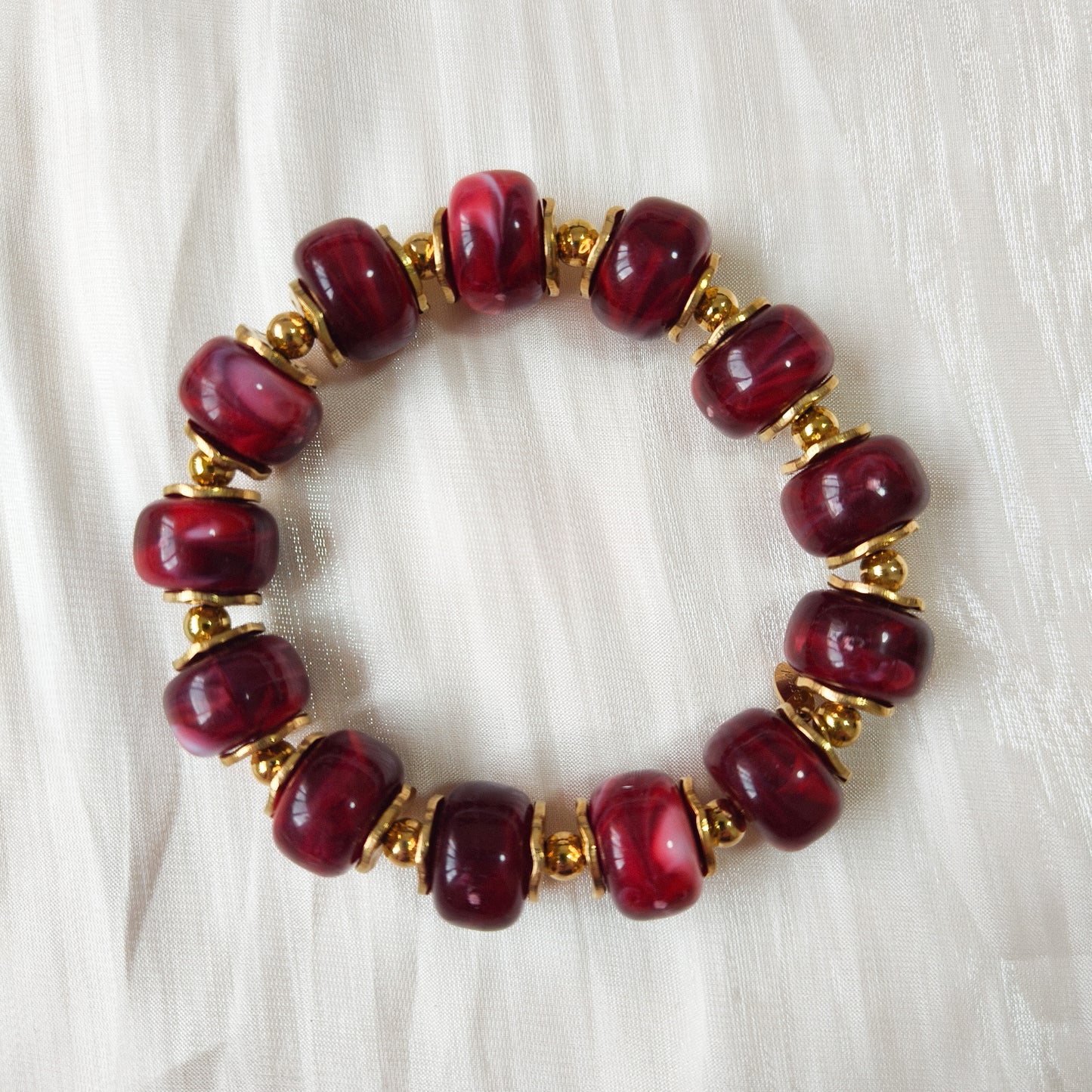 Look Roma Burdeo ( collar y pulsera)