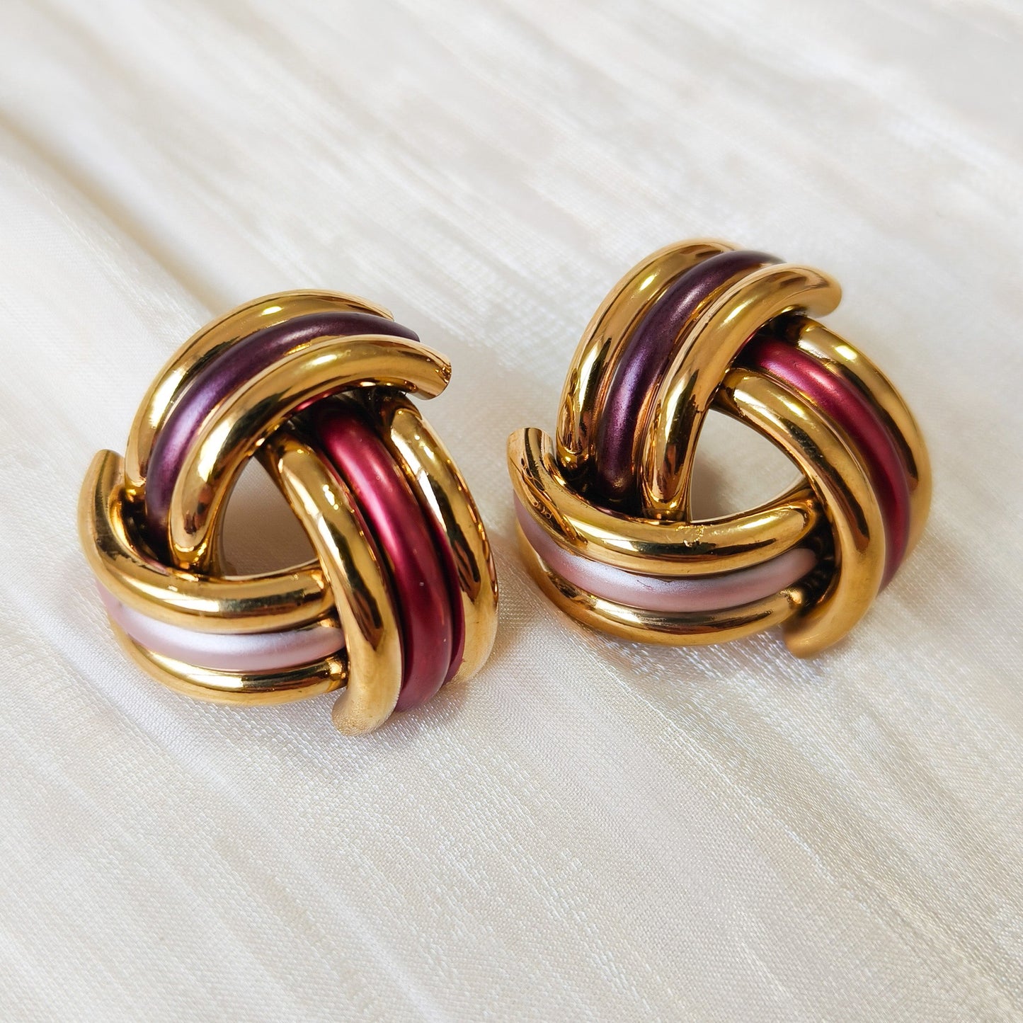 Pendientes La Unión（Nudo Tricolor） – Acero Inoxidable (2 colores)