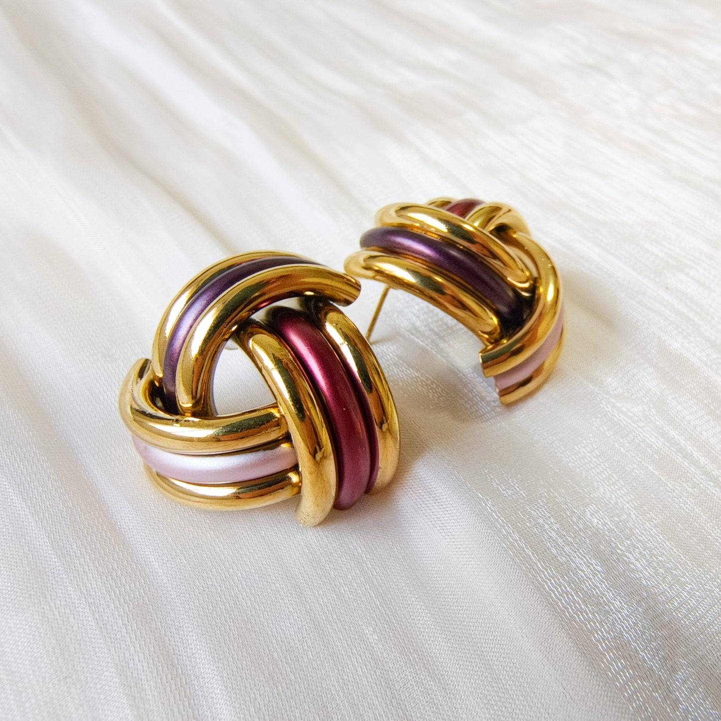 Pendientes La Unión（Nudo Tricolor） – Acero Inoxidable (2 colores)