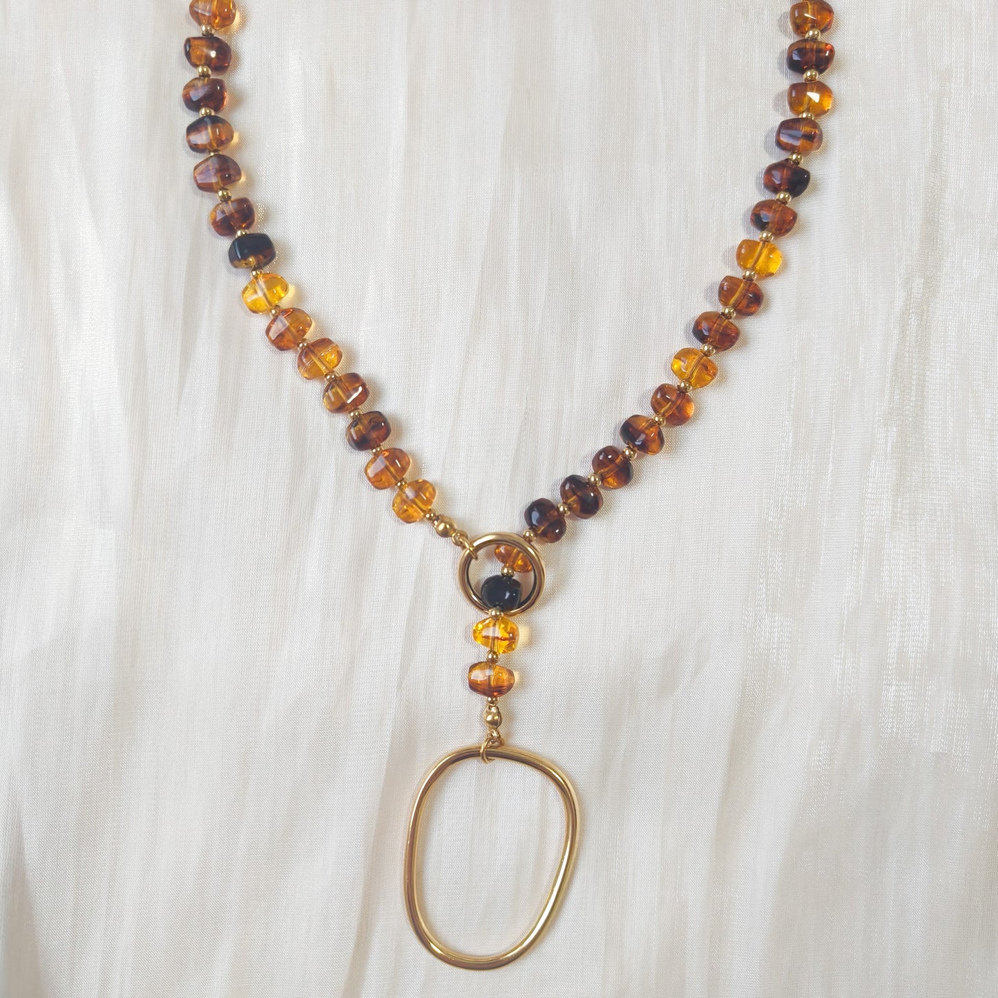 Collar Toscana Miel (circulo)