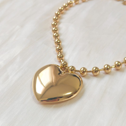 Collar Valentina Doré (corazón grande)