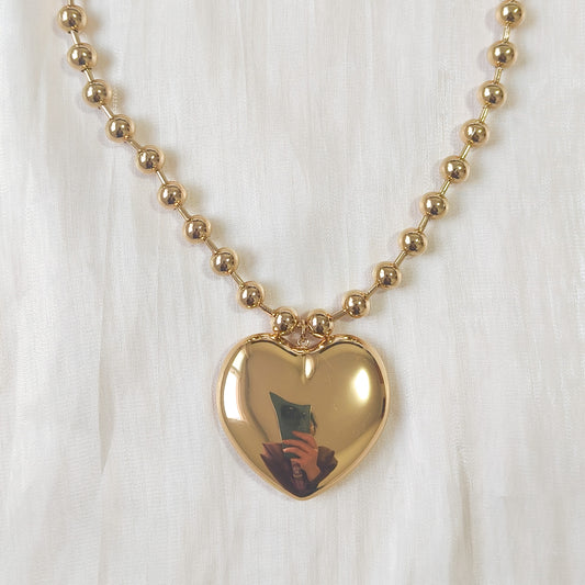 Collar Valentina Doré (corazón grande)