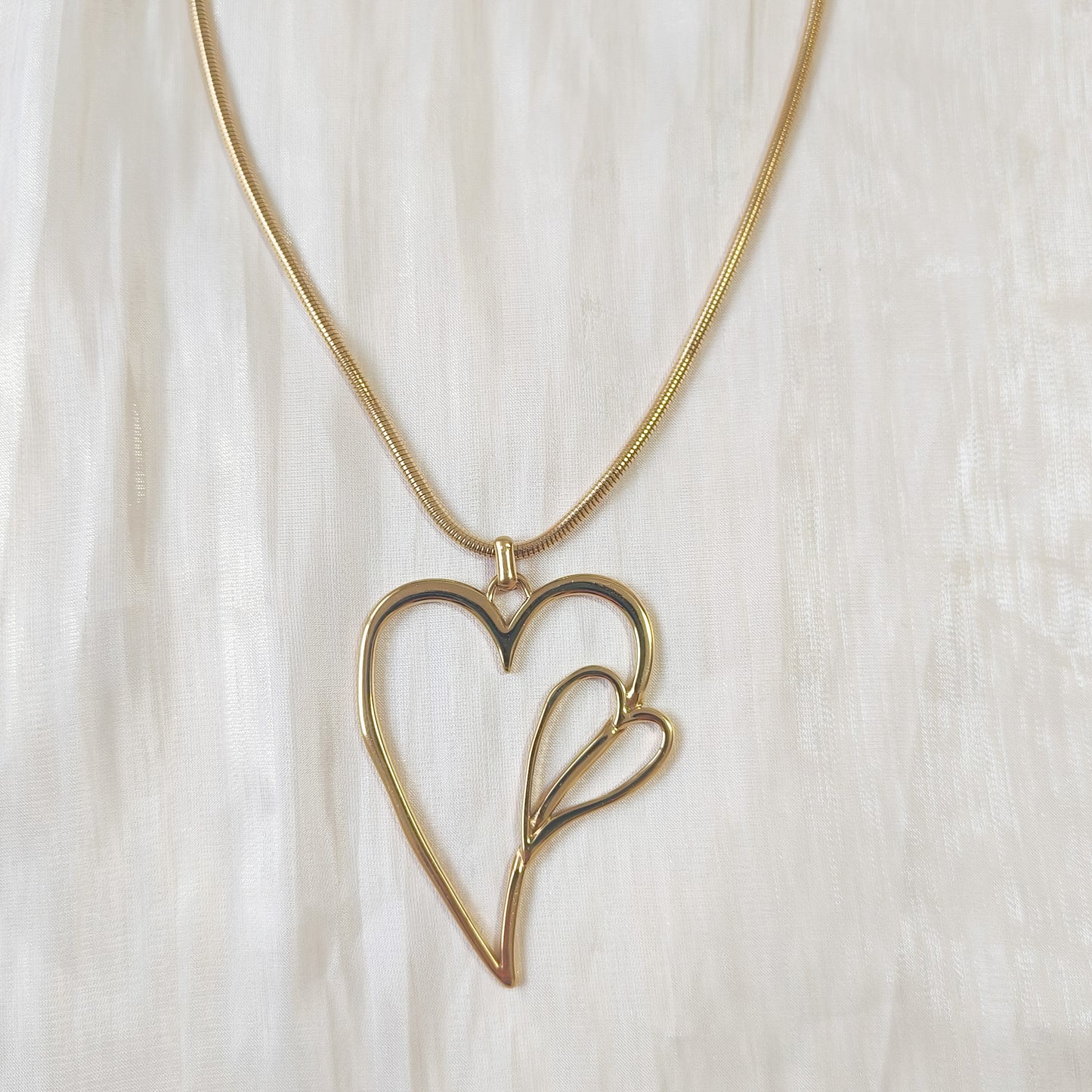 Collar Doble Corazones de París