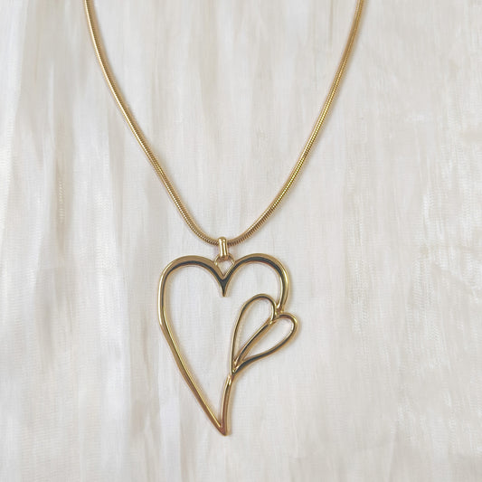 Collar Doble Corazones de París