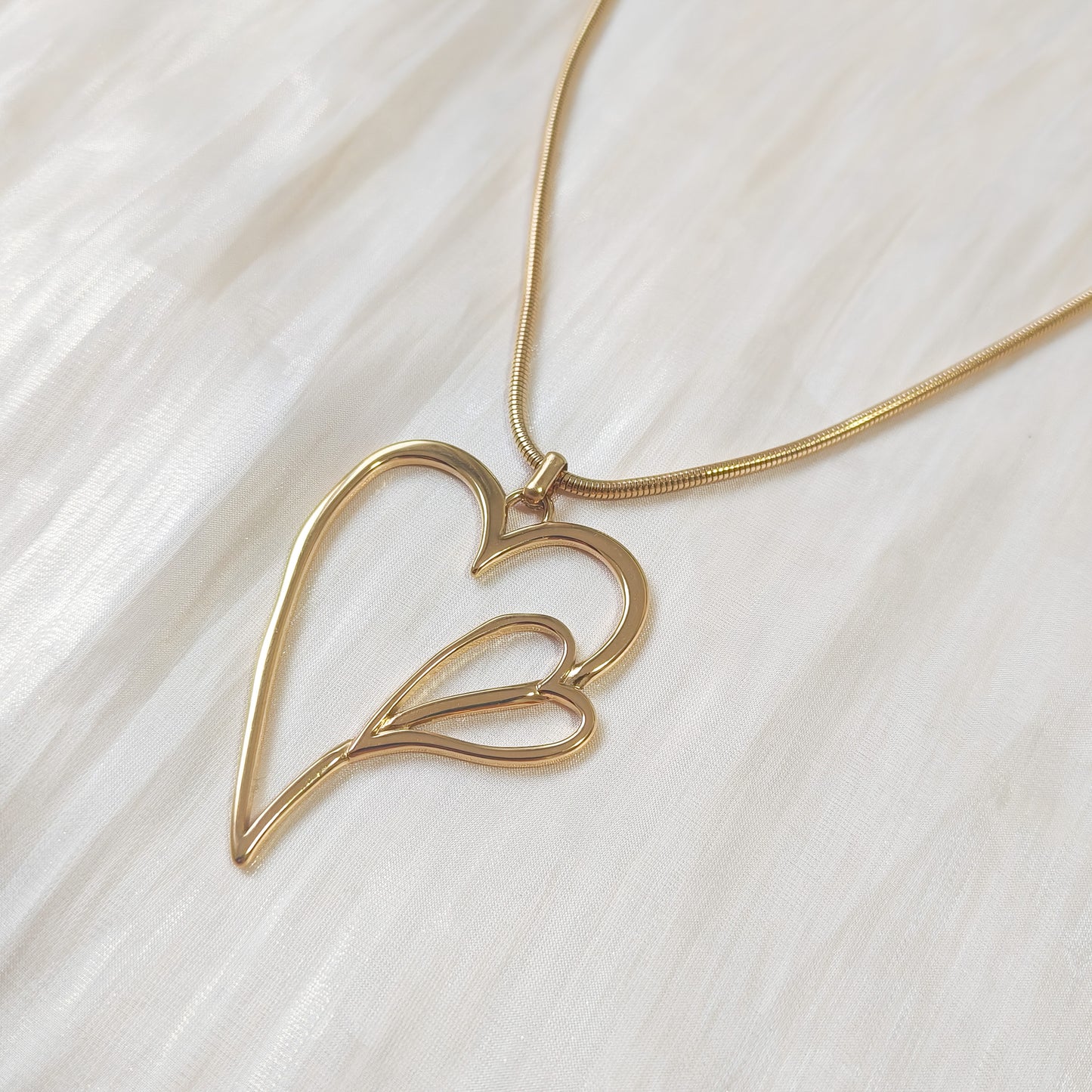 Collar Doble Corazones de París