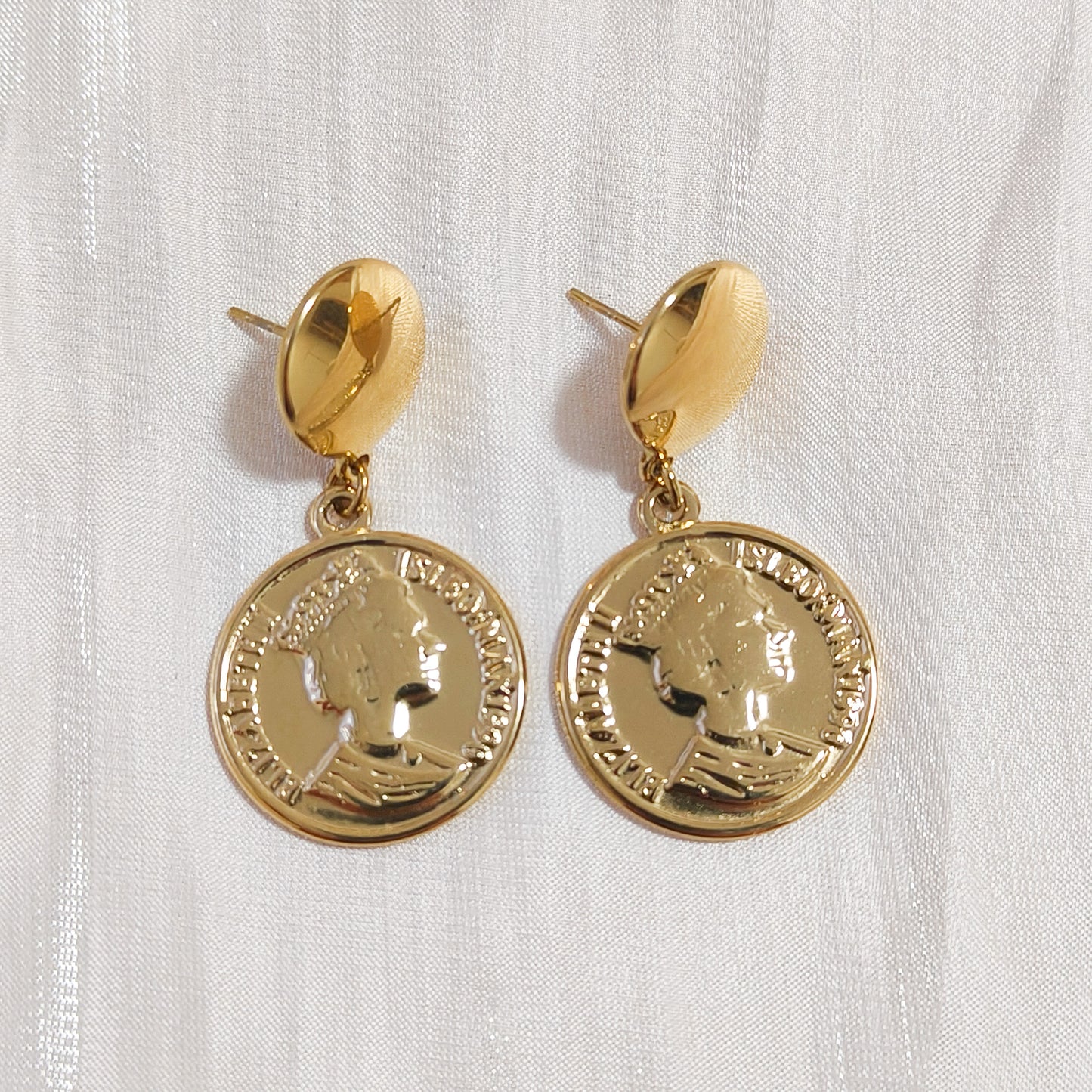 Look Monedas Antiguas Roma Dorada ( anillo + pulsera + pendiente)