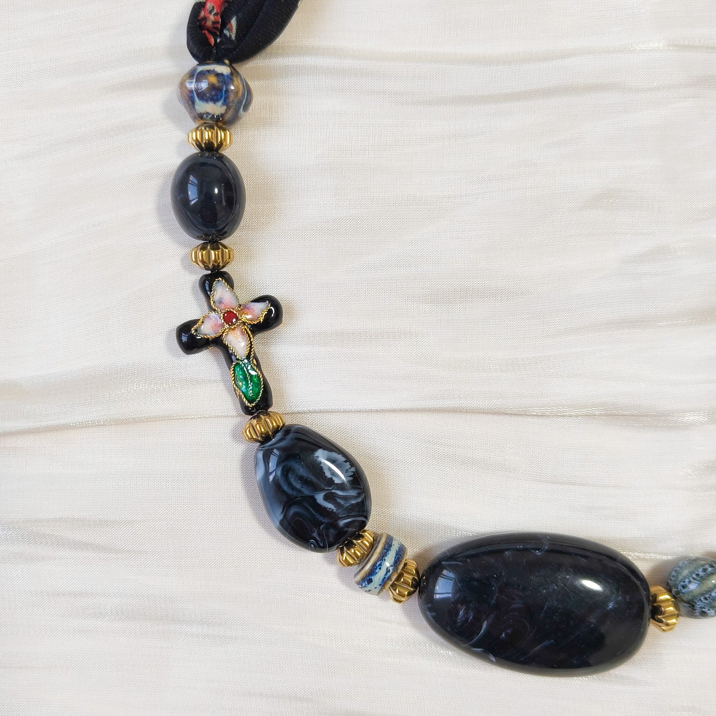 Collar Bohemia Luna Lisboa (efecto piedra)