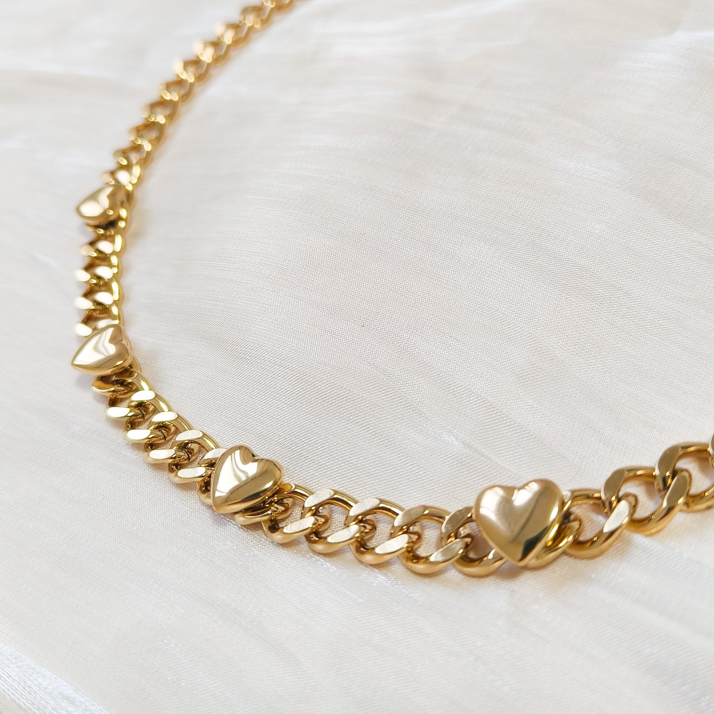 Collar Corazones Cubana