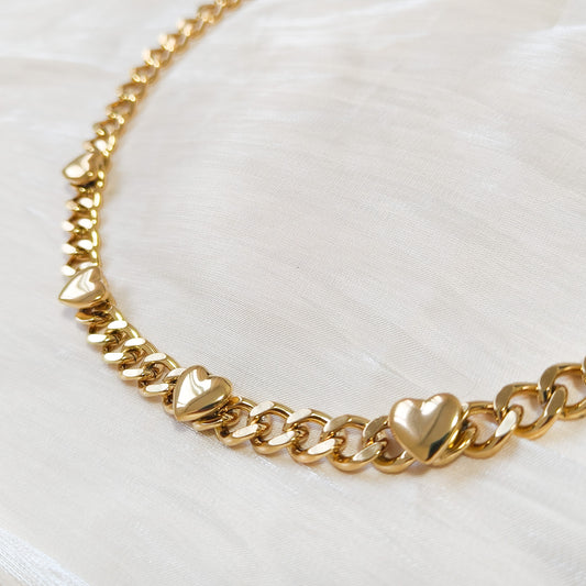 Collar Corazones Cubana