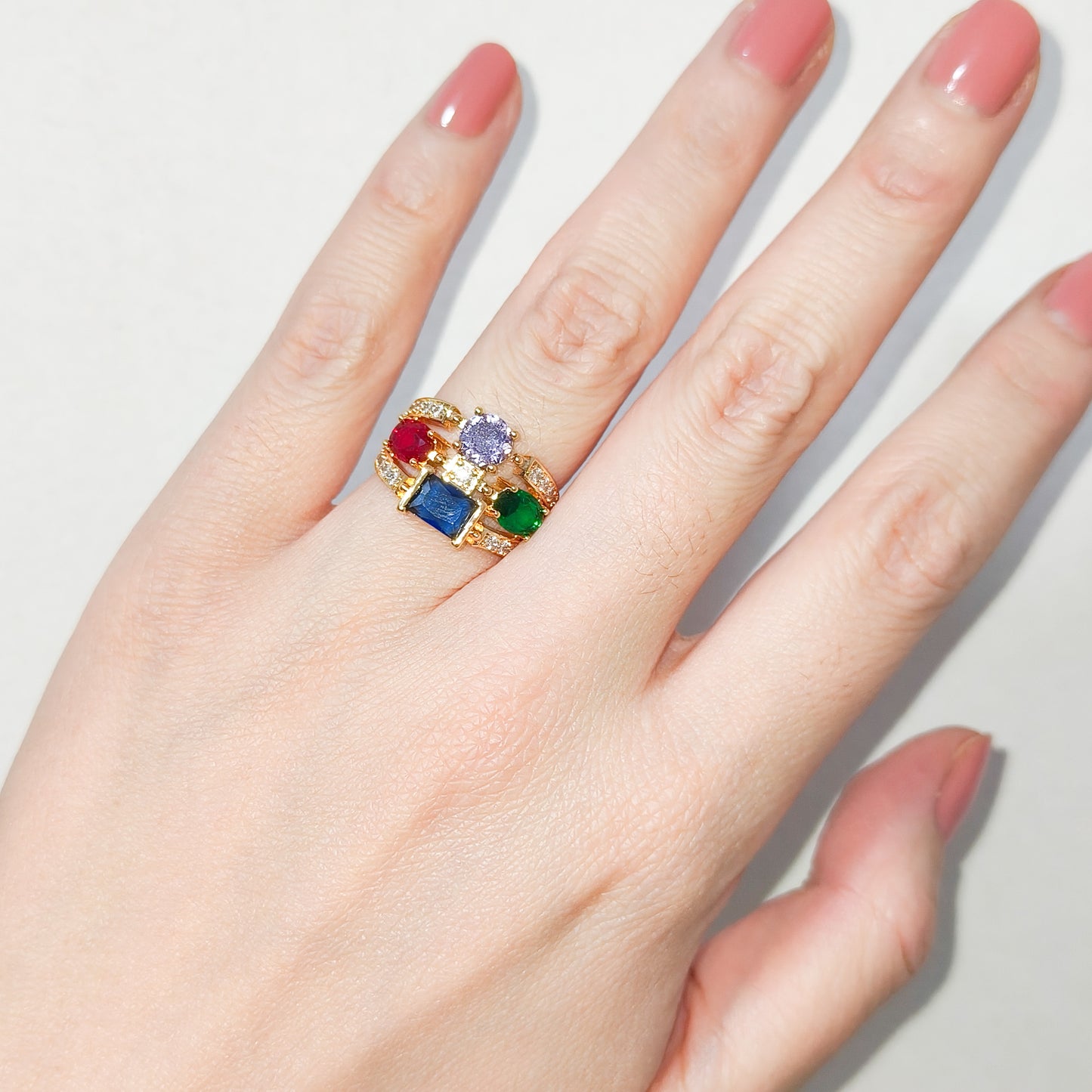 Anillo premium Reina Valentina multicolor