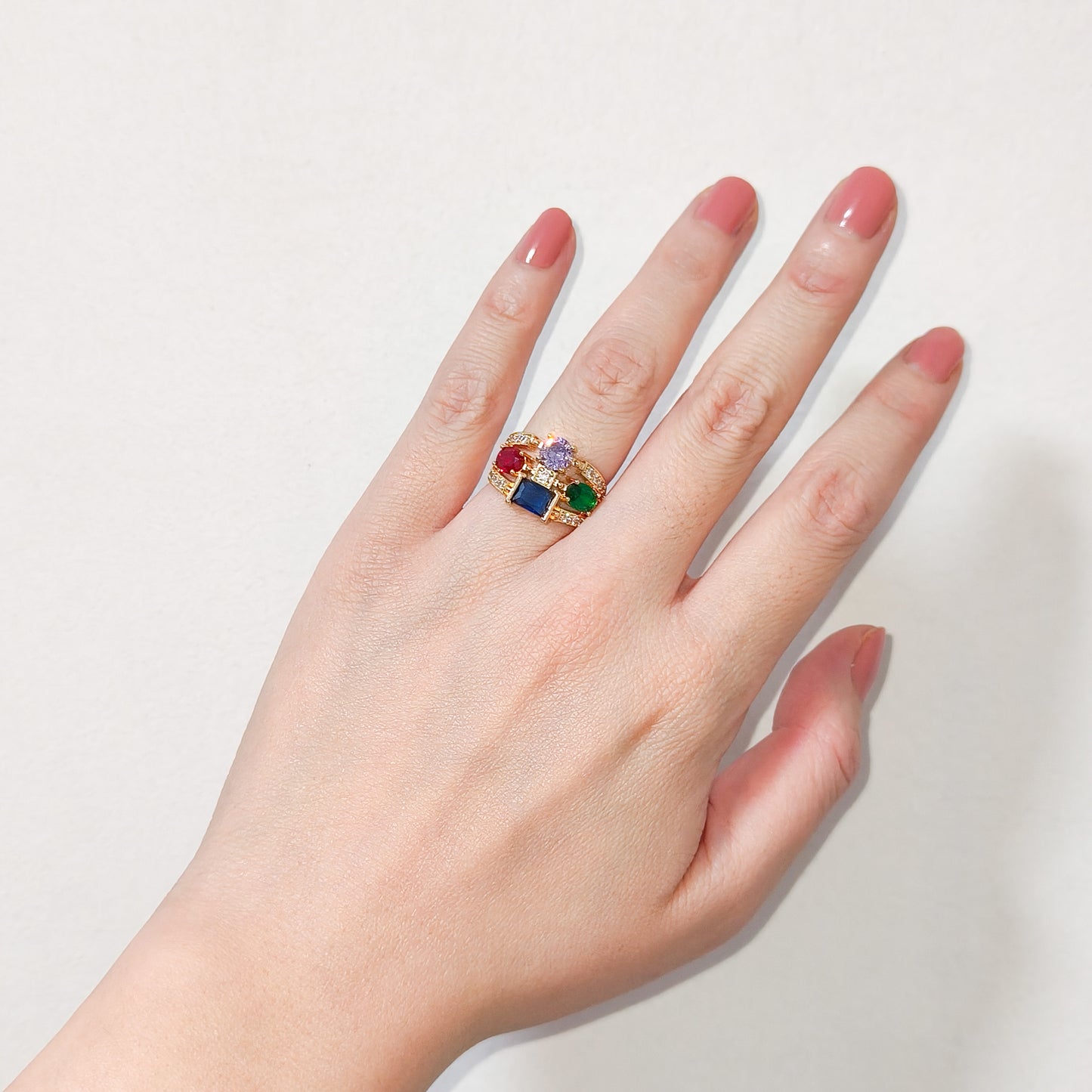 Anillo premium Reina Valentina multicolor