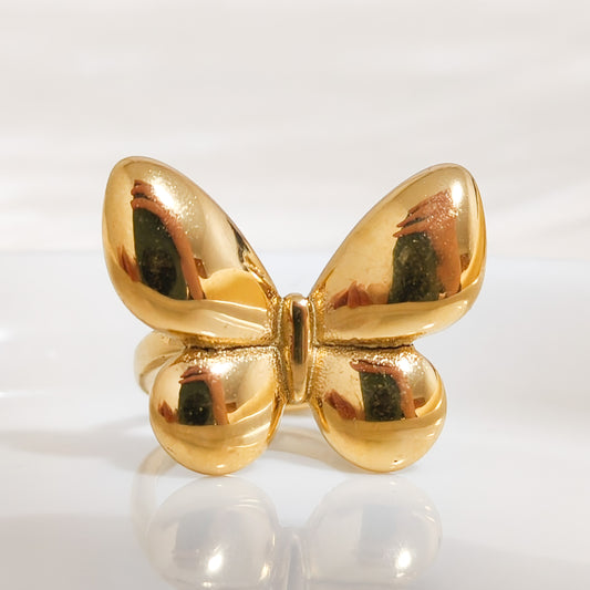 Anillo Mariposa Dorada Clara