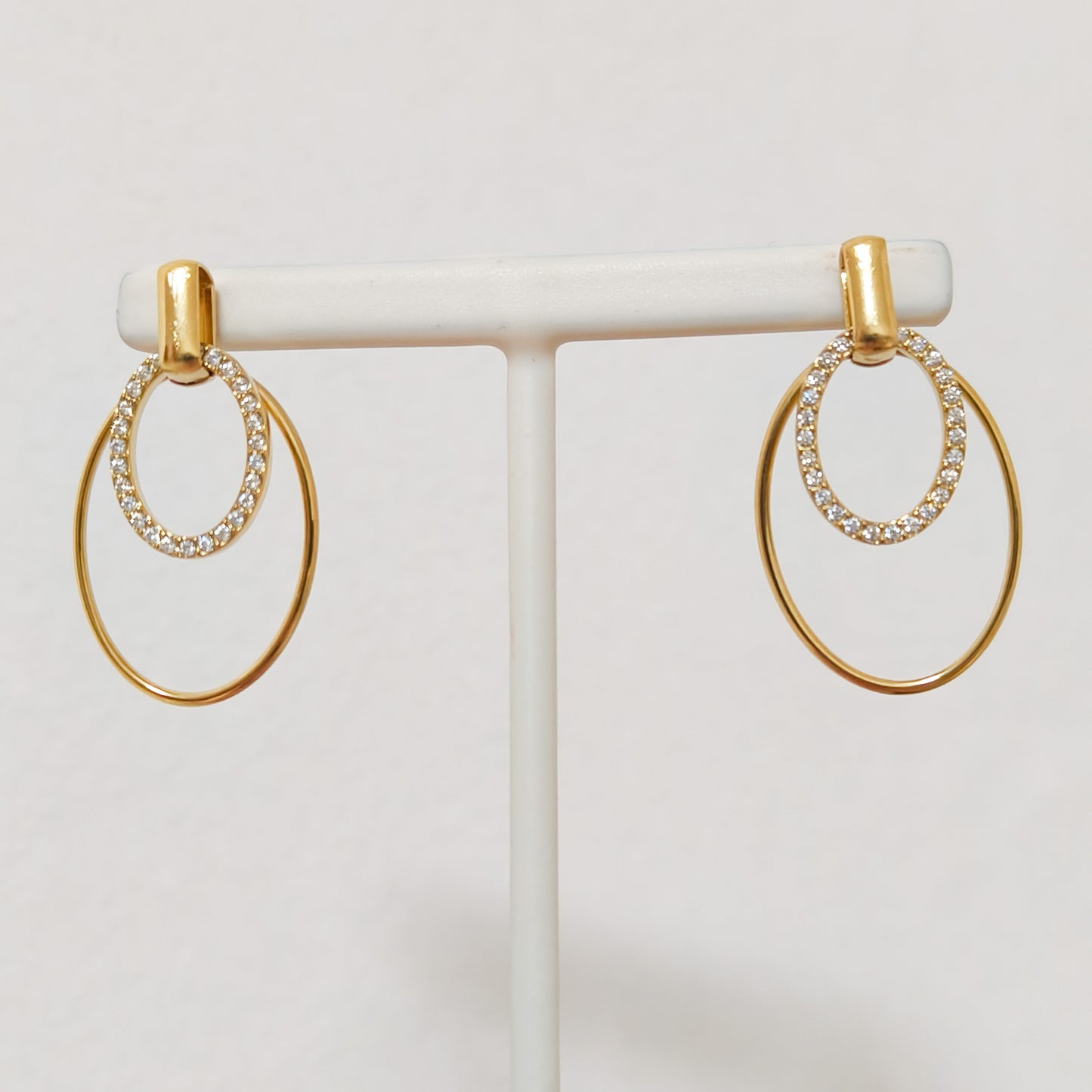 Pendientes Doble Aro Luna Madrid