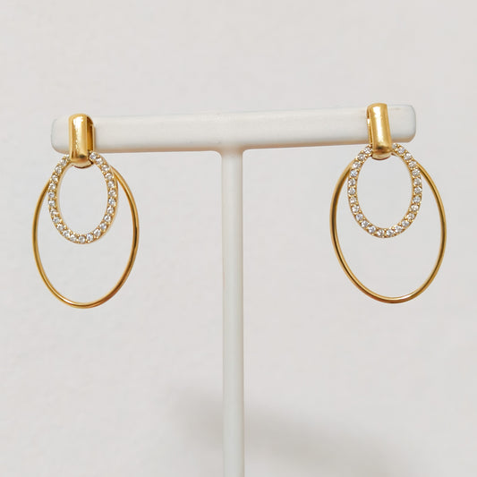 Pendientes Doble Aro Luna Madrid