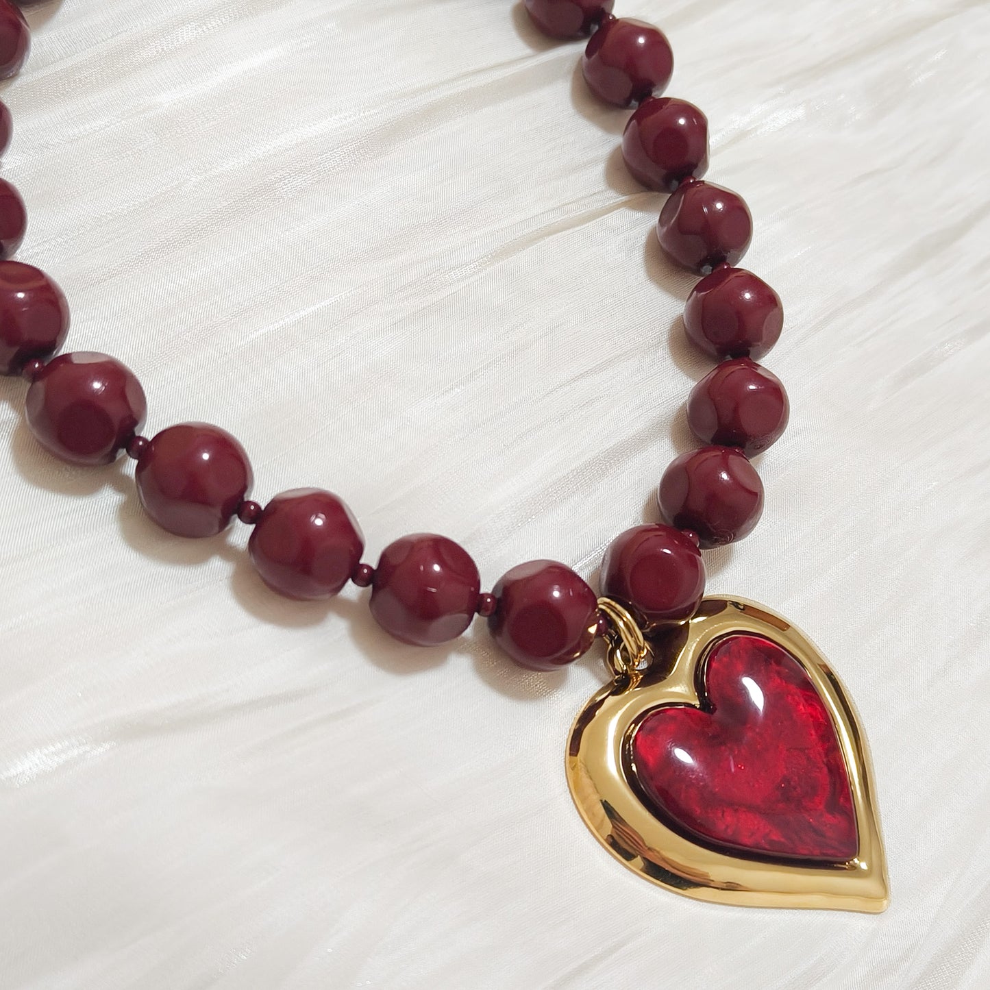 Collar Corazón Rojo Martina