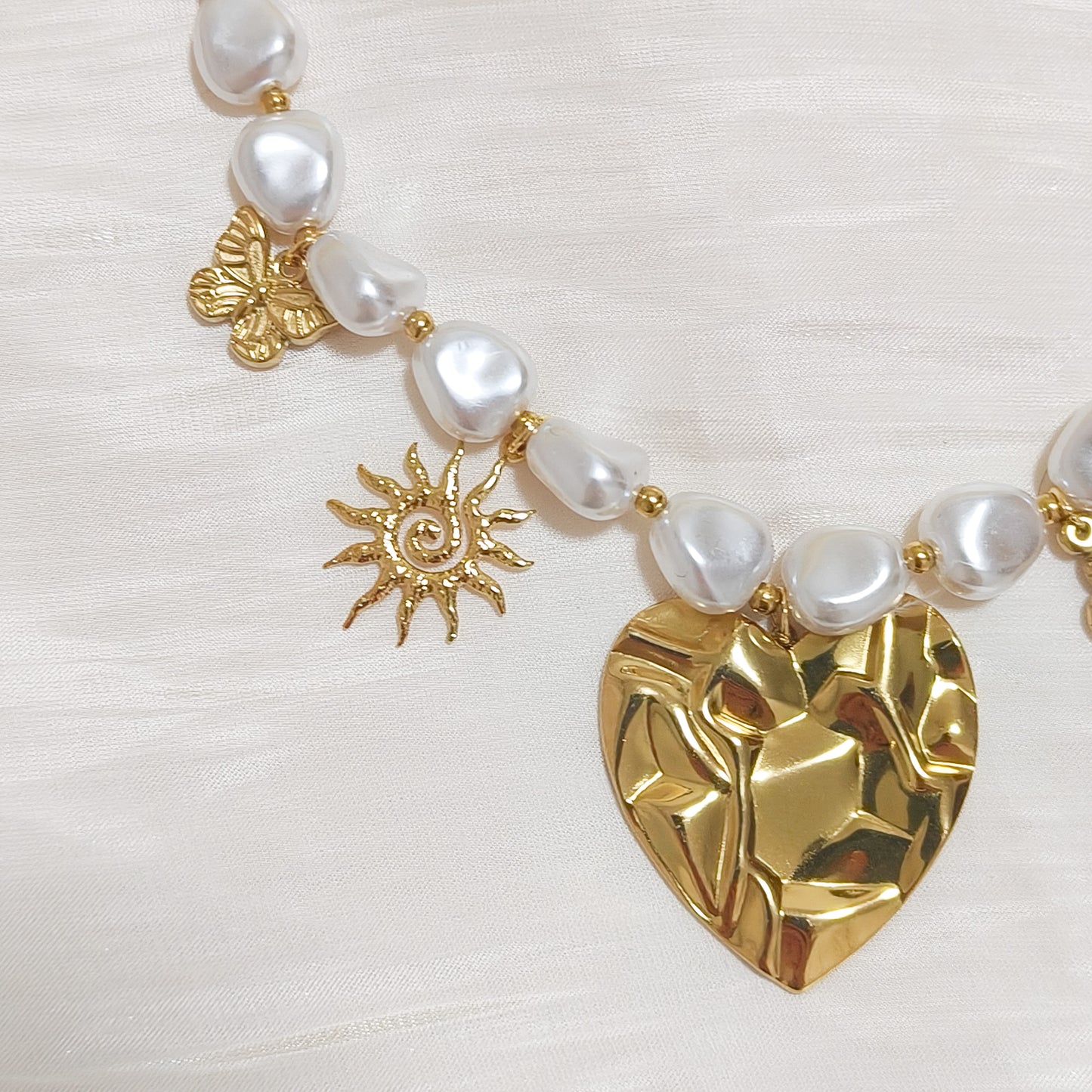 Collar Charm Corazón Dorado Siena