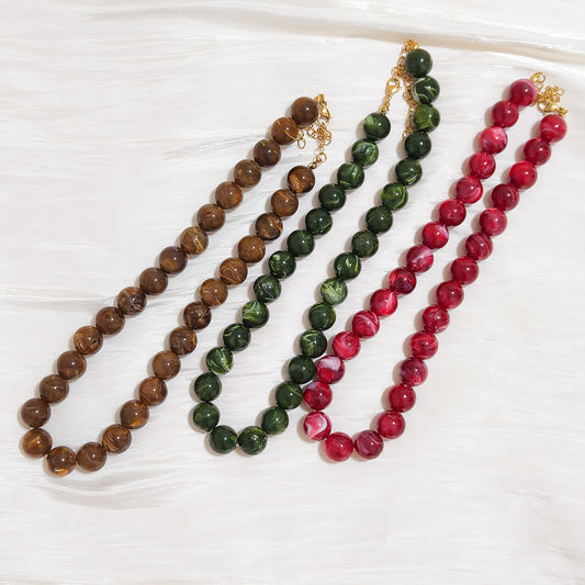 Collar Esferas Color Grecia (bolita)