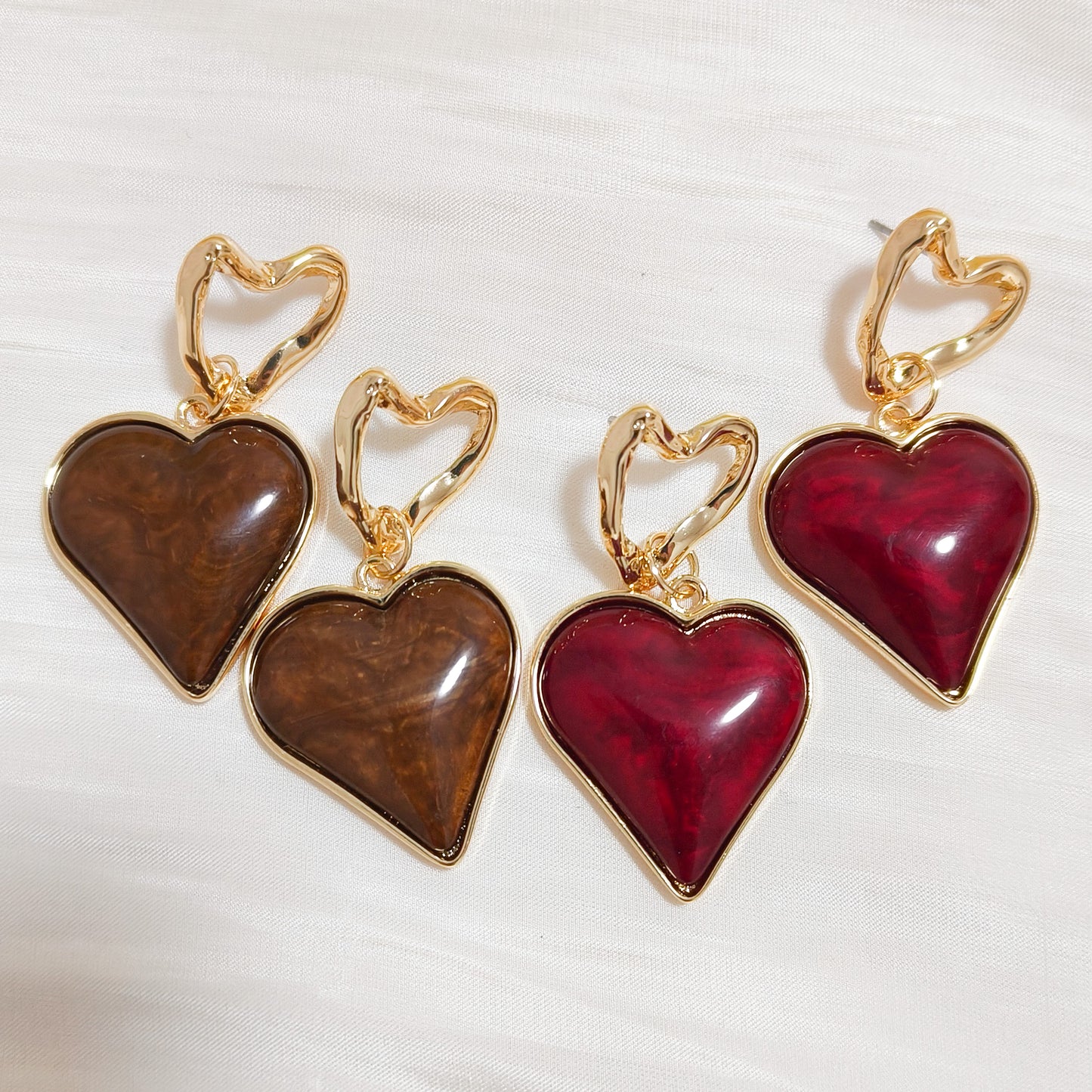 Pendientes Doble Corazón Chic