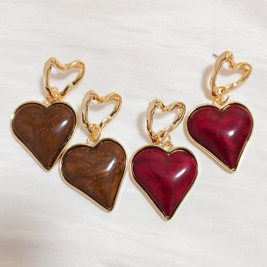 Pendientes Doble Corazón Chic