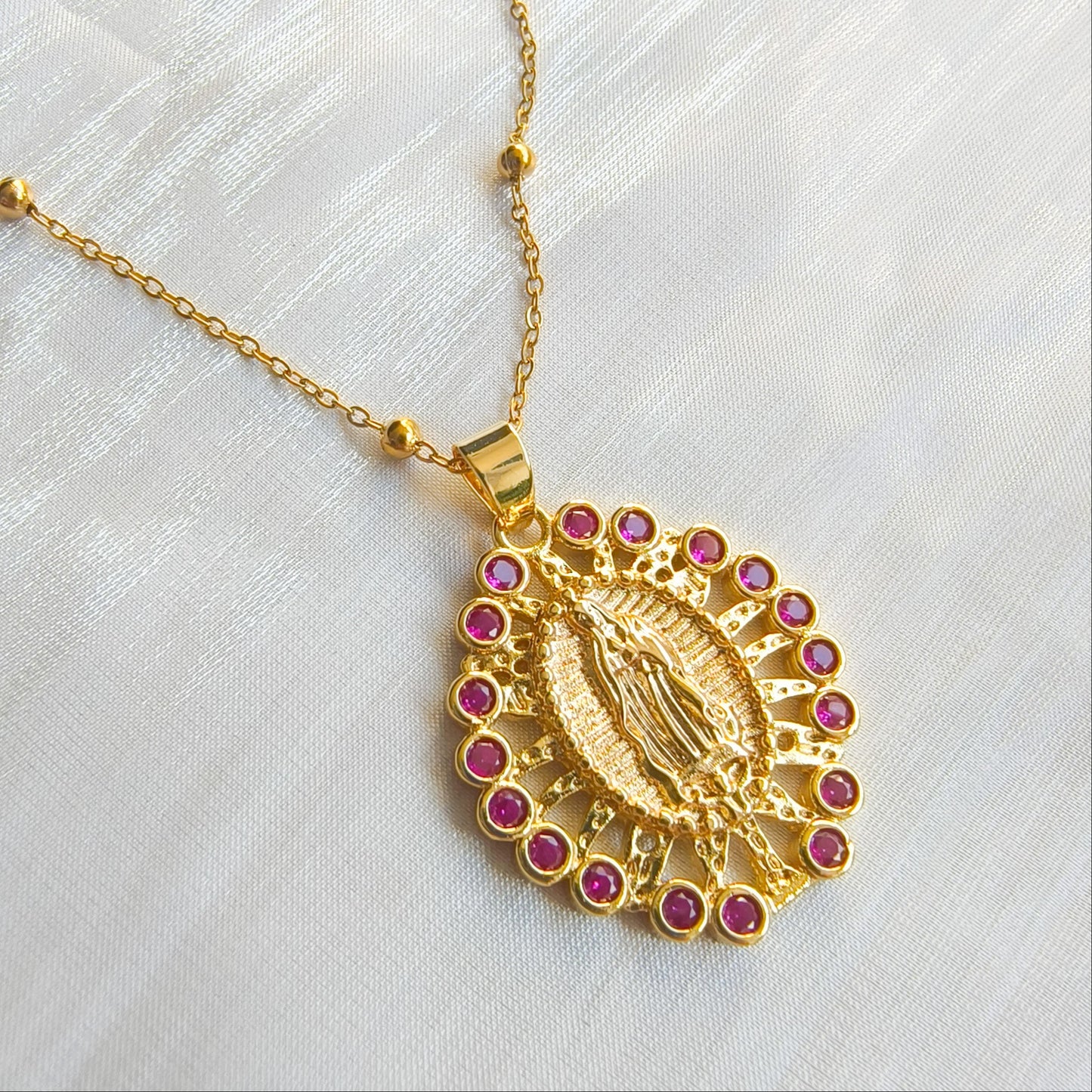 Collar medalla virgen de guadalupe