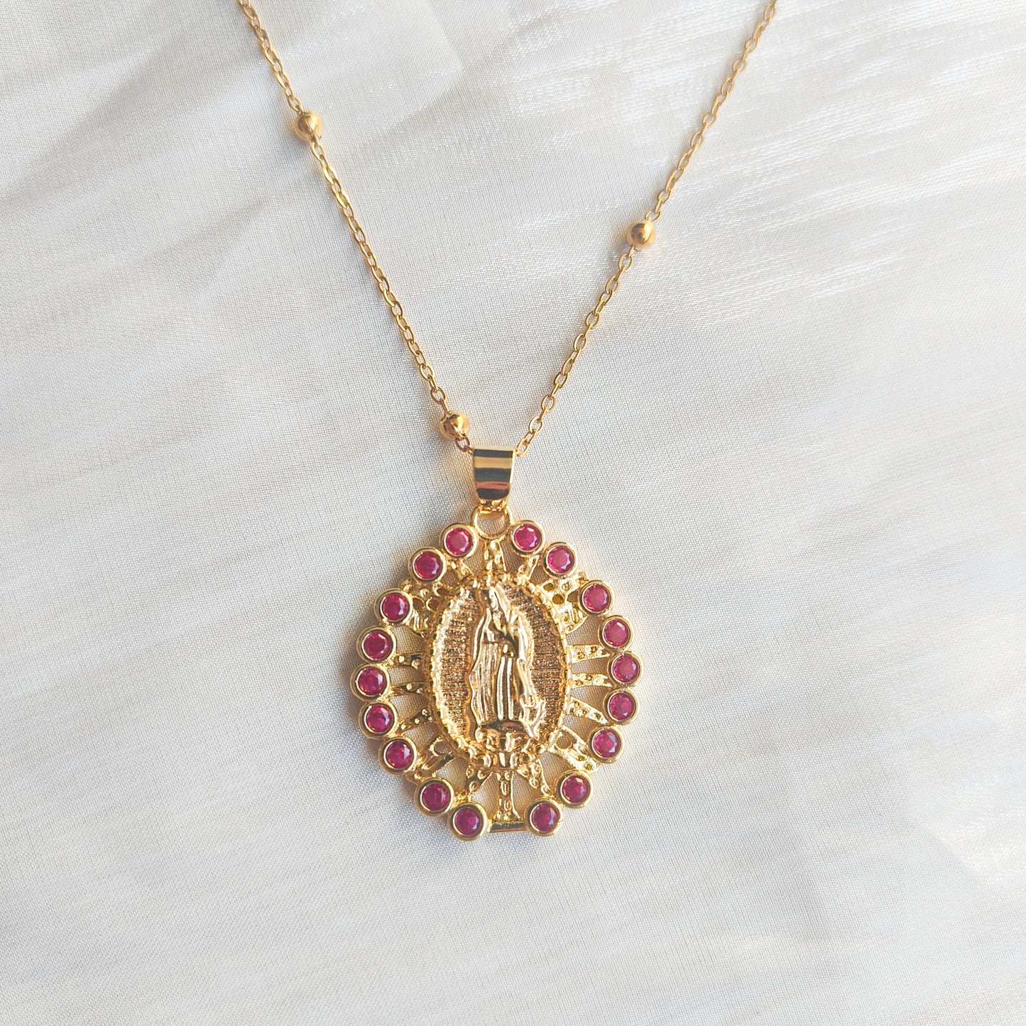 Collar medalla virgen de guadalupe