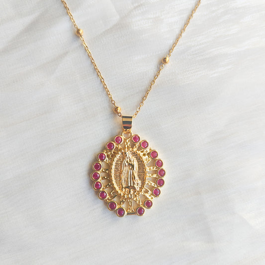 Collar medalla virgen de guadalupe