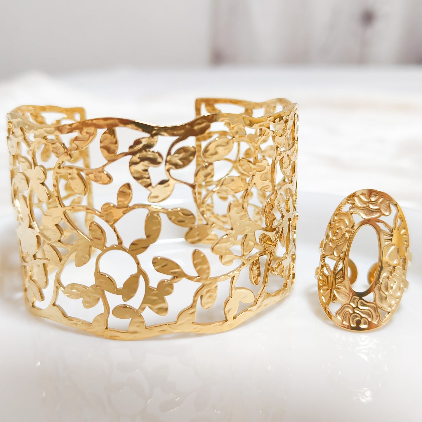 Anillo Rosal Marina Ajustable