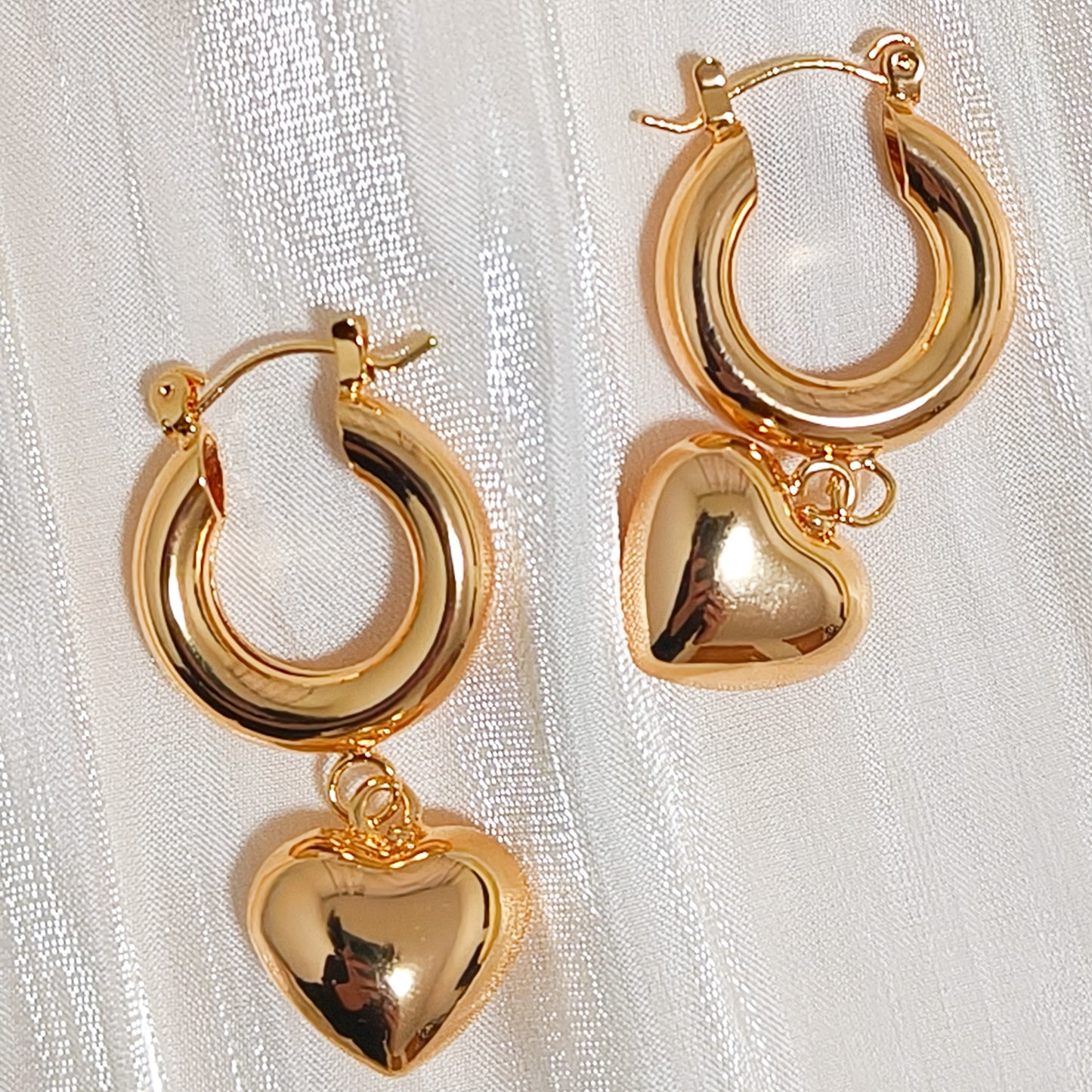 Pendientes Alma Corazón Dorado