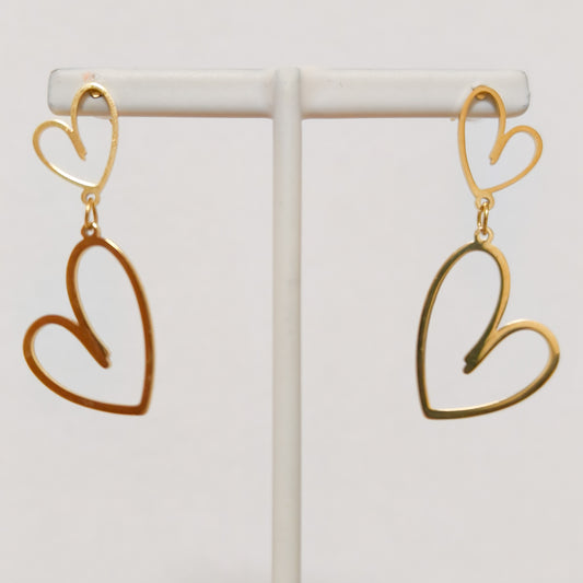 Pendientes Paula Corazón Doble