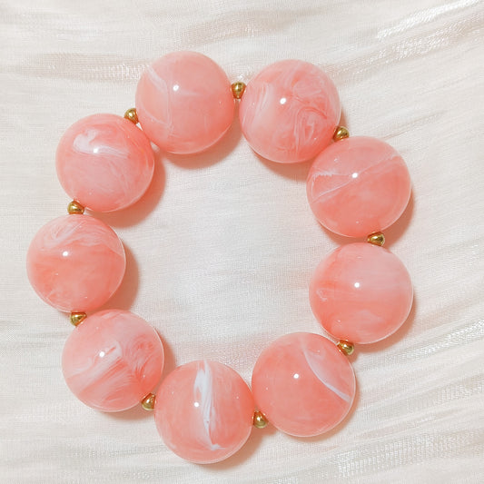 Pulsera Luna Coral cuantas